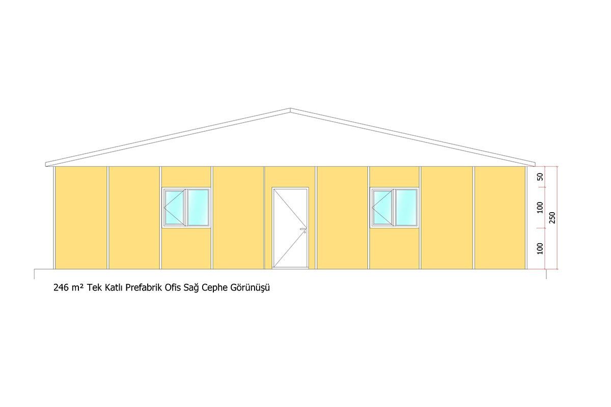 246 m² Prefabrik Ofis – görünüm 3