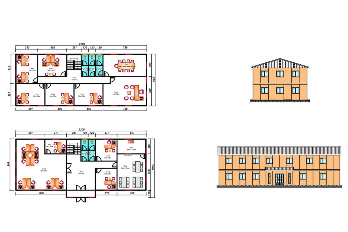 415 m² Prefabrik Ofis – görünüm 4