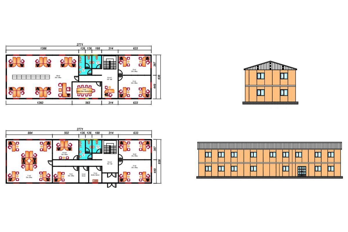 463 m² Prefabrik Ofis – görünüm 4