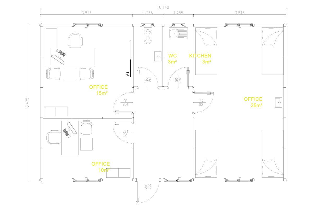 66 m² Prefabrik Sağlık Ocağı – görünüm 2