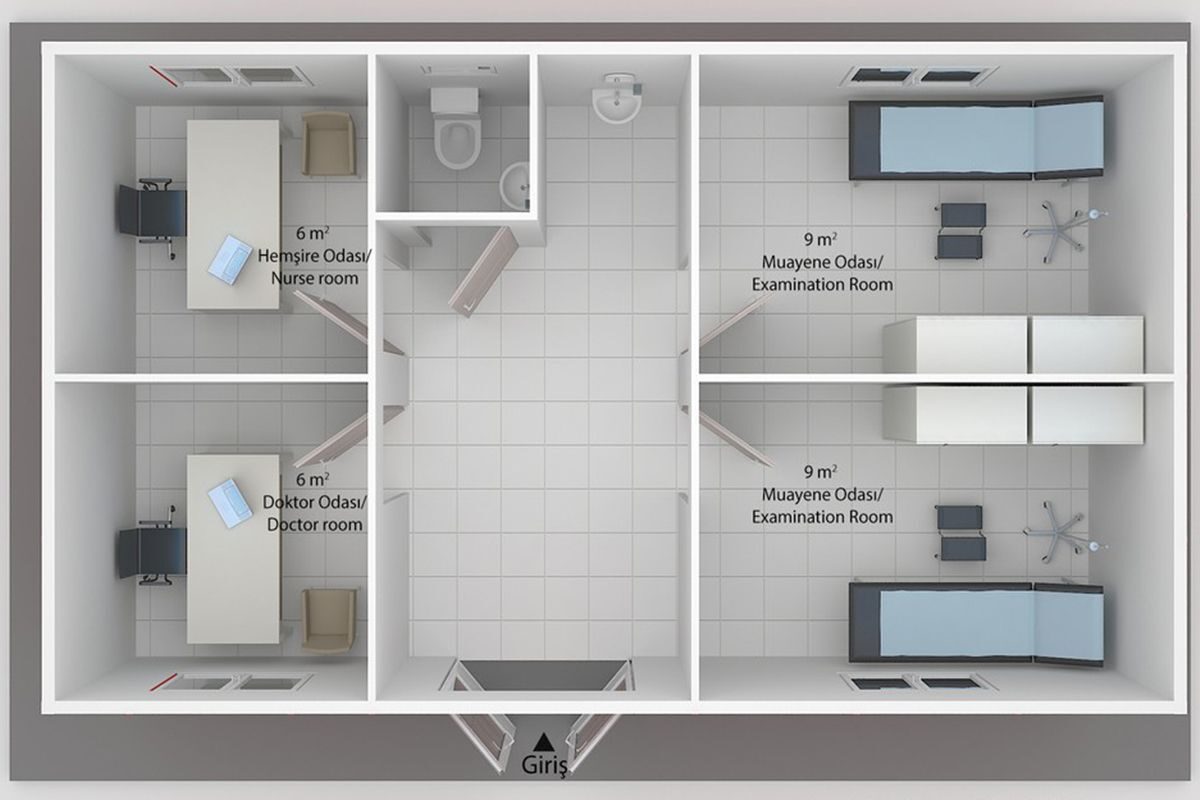 46 m² Prefabrik Hastane – görünüm 3