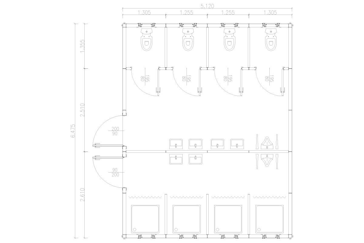 33 m² Prefabrik Tuvalet – görünüm 2