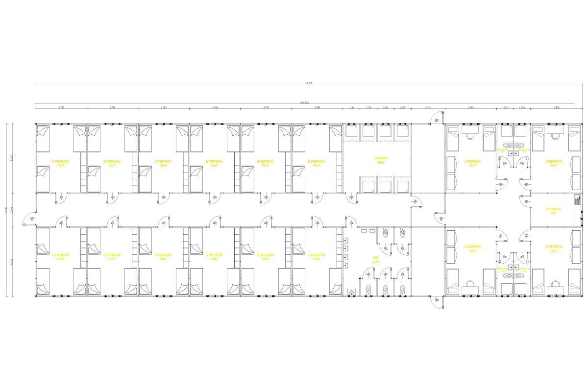513 m² Prefabrik Yatakhane – görünüm 2