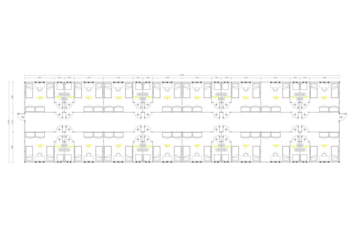 412 m² Prefabrik Yatakhane – görünüm 2