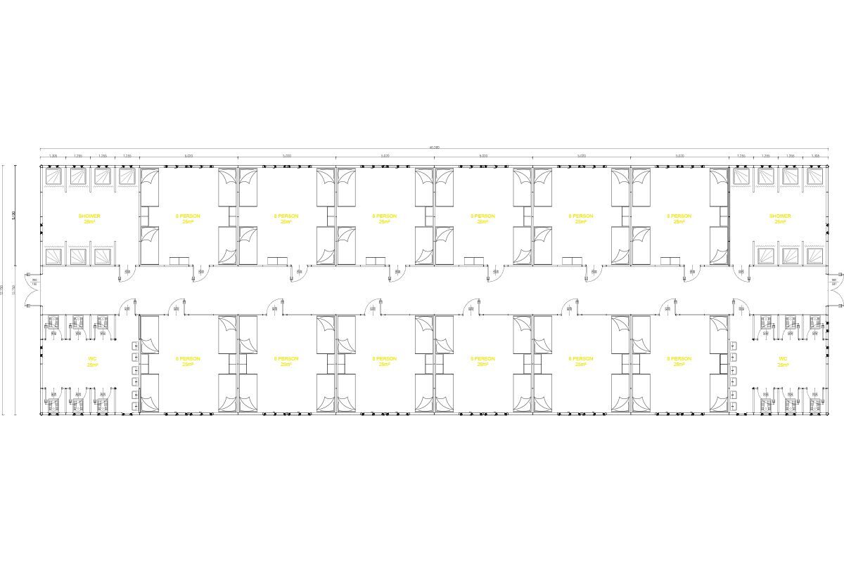 96 Kişilik Prefabrik Yatakhane – görünüm 2