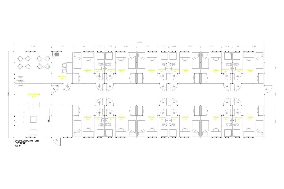 303 m² Prefabrik Yatakhane – görünüm 2