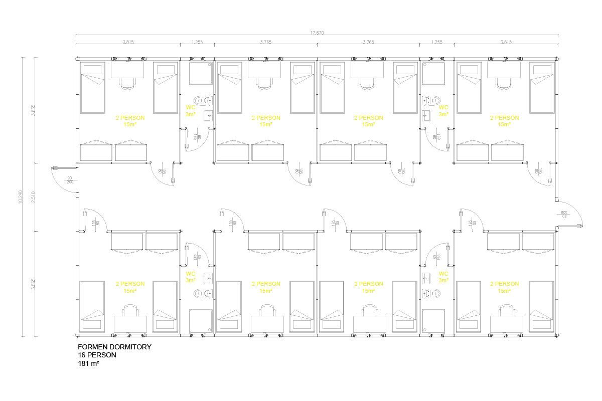 155 m² Prefabrik Yatakhane – görünüm 2