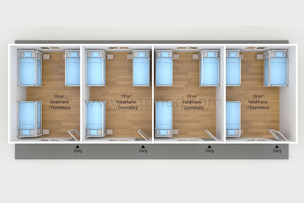79 m² Prefabrik Yatakhane – görünüm 2