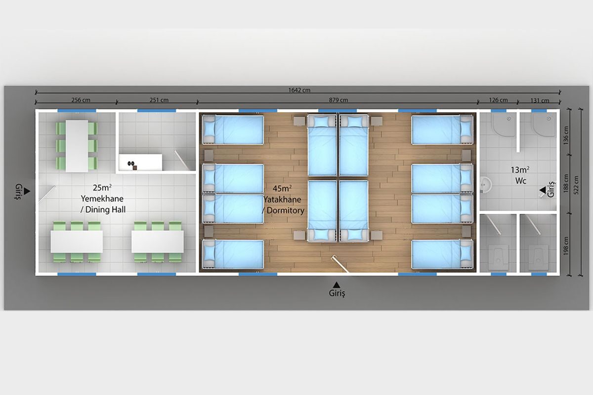 86 m² Prefabrik Yatakhane – görünüm 2