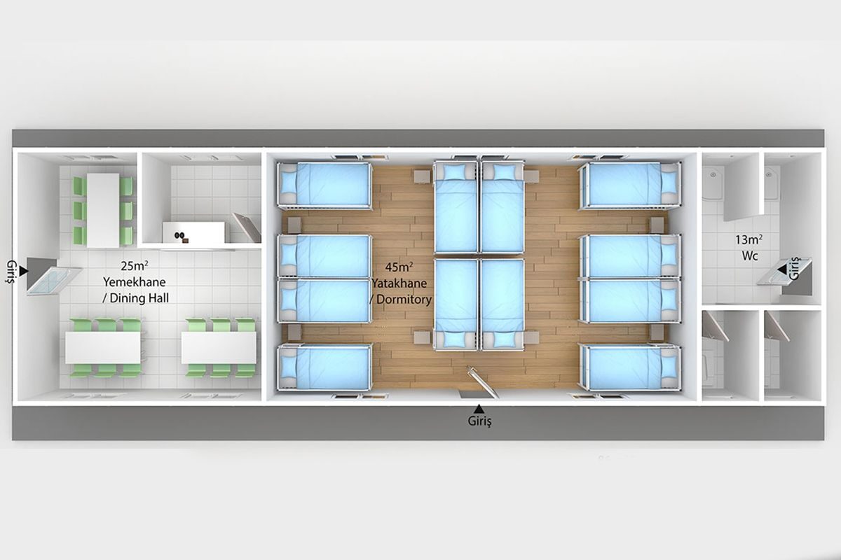 86 m² Prefabrik Yatakhane – görünüm 3