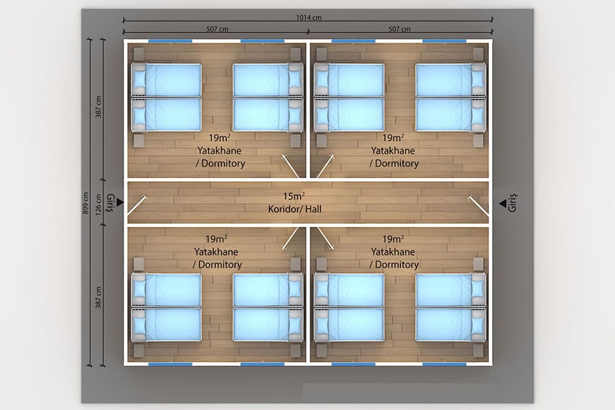 91 m² Prefabrik Yatakhane – görünüm 3