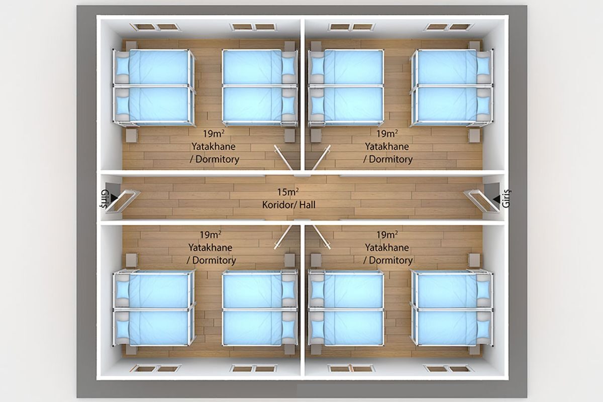 91 m² Prefabrik Yatakhane – görünüm 2