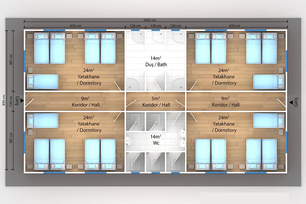 148 m² Prefabrik Yatakhane – görünüm 3