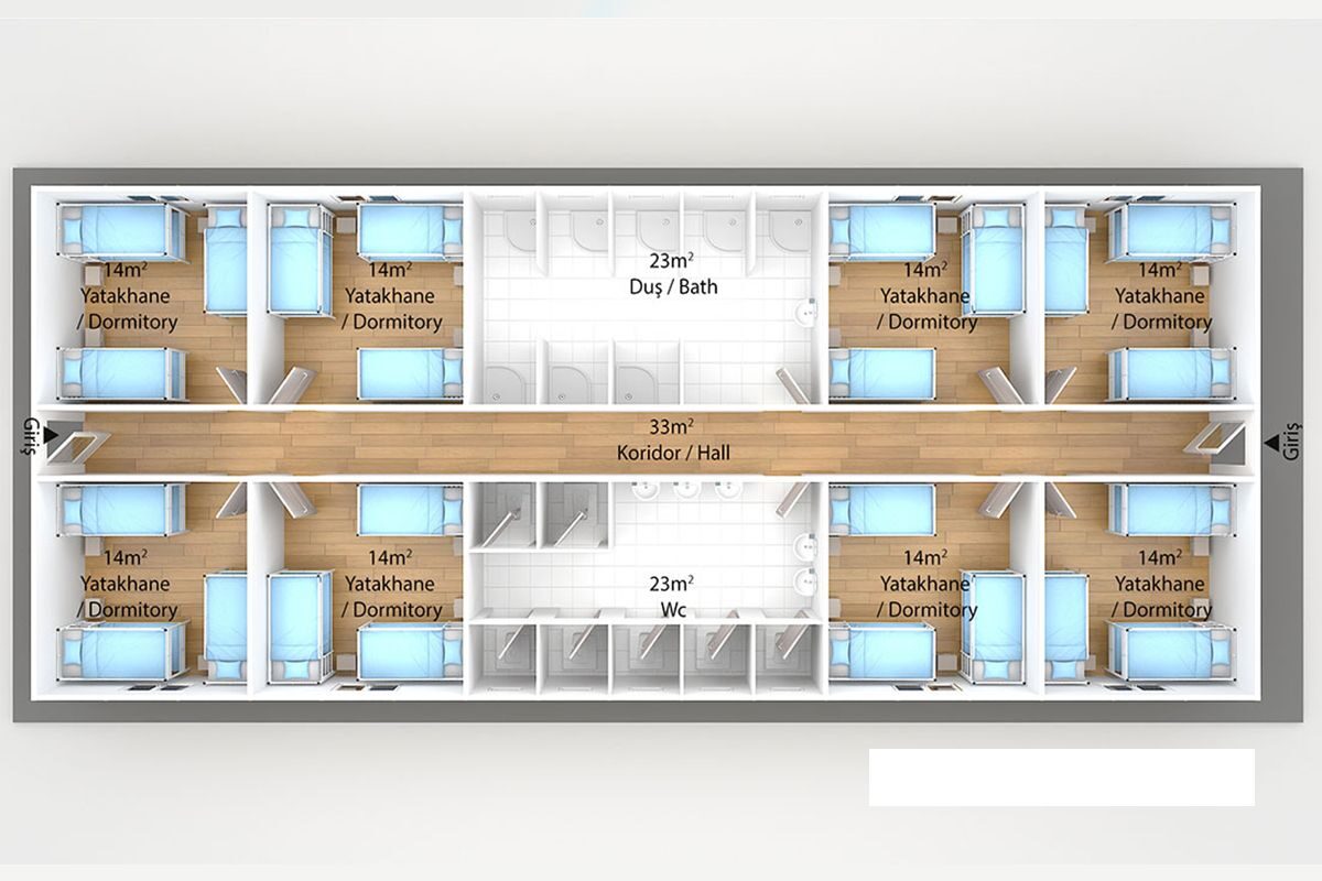 193 m² Prefabrik Yatakhane – görünüm 2
