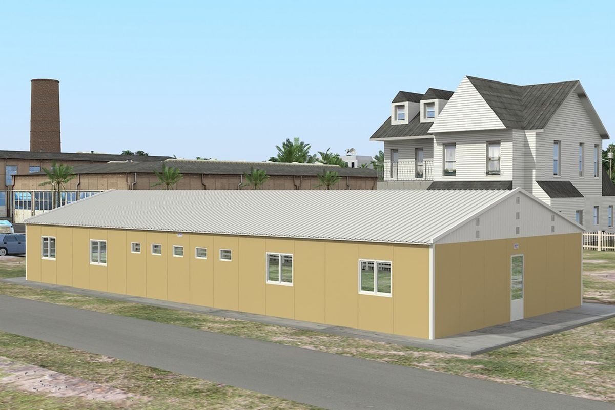 193 m² Prefabrik Yatakhane ön cephe görünümü
