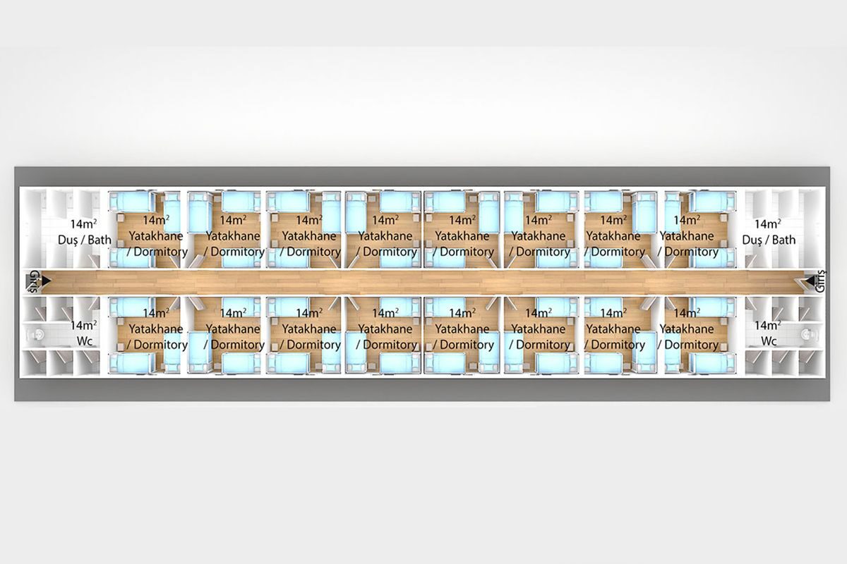 339 m² Prefabrik Yatakhane – görünüm 2